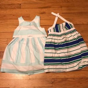 Two Janie and Jack dresses 18-24 New and EUC lot